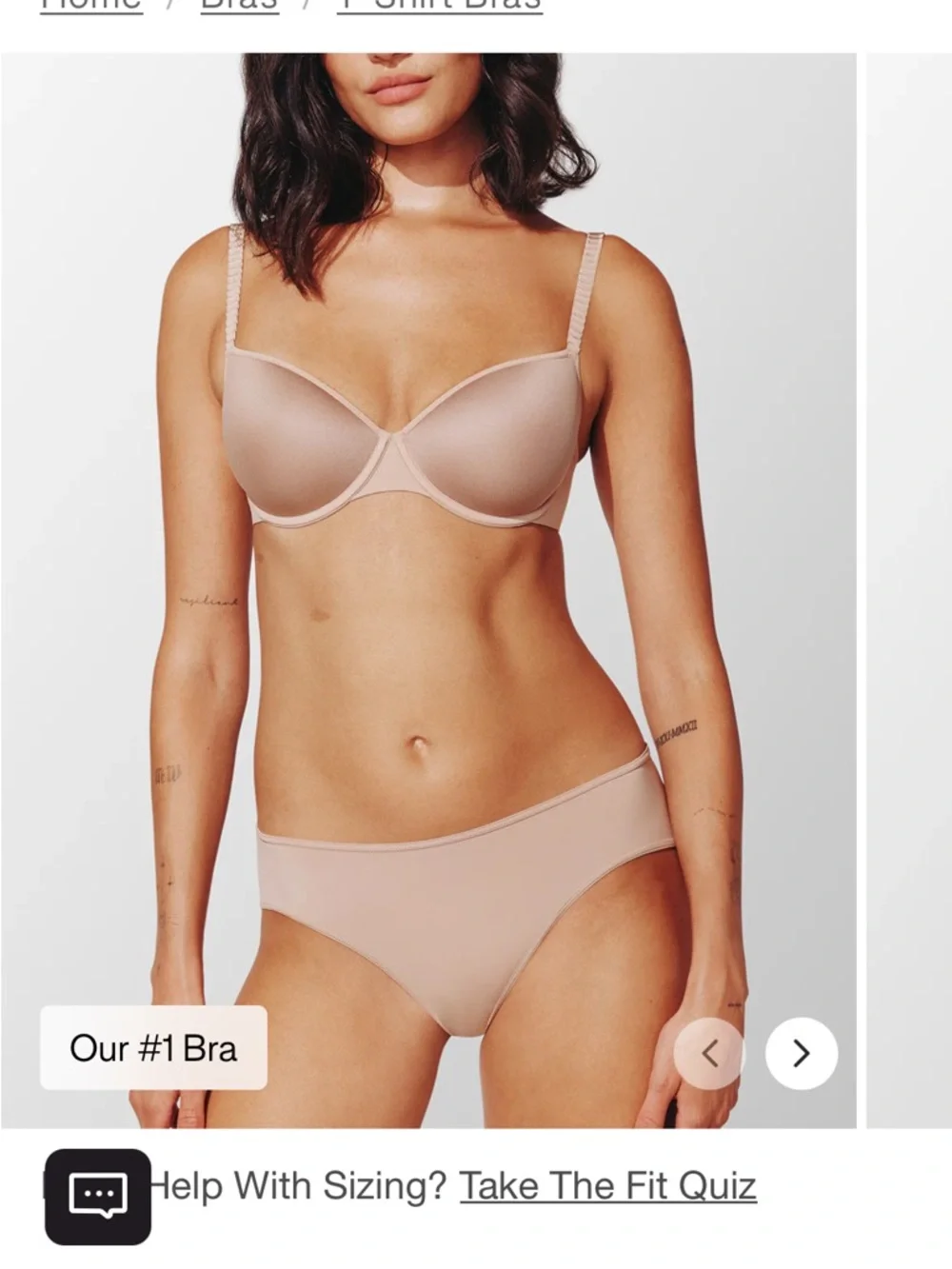 TWO ThirdLove 24/7 T-shirt braS Light Beige & Blush - Picture 2 of 14
